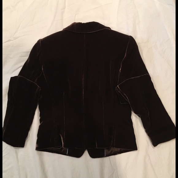 Caslon chocolate brown cropped blazer - Picture 2 of 4